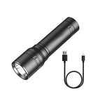 LED Flashlight, USB Rechargeable Flashlights, Bright Lightweight Flash Light, 4 Modes Tactical Waterproof Handheld Flashlight for Camping, Running, Hiking and Emergencies (Black)