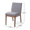 Christopher Knight Home Kwame Fabric/Walnut Finish Dining Chairs, 2-Pcs Set, Dark Grey