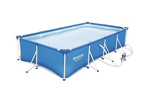 Bestway Steel Pro Rectangular Frame Swimming Pool Above Ground 4m x 2.11m x 0.81m