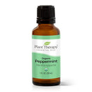 Plant Therapy USDA Certified Organic Peppermint Essential Oil. 100% Pure, Undiluted, Therapeutic Grade. 30 mL (1 Ounce).