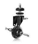 Slipstick CB690 Floor Protecting Rubber Office Chair Caster Wheels (Set of 5), Black