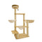 Large Wooden Cat Tower Cat Tree Modern Cat Condo with Natural Sisal Rope