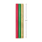 Hallmark Foil Christmas Paper with Cut Lines on Reverse (3 Rolls: 60 sq ft TTL) Gift Wrap, Tri-Pack, Red, Green, Gold Solid