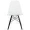 2xHome CH-RayBlkLeg(Clear) Dining Chair