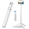 TONEOF Tripod, Cell Phone Selfie Stick, 60 Inch All-in-1 Stand with Integrated Wireless Remote,Portable, Extendable Tripod for 4-7 Inch iPhone and Android(White)