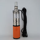 ZHKUO 200W 12V DC Solar Poered Submersible Water Pump 2300L/H 40m/131ft 3 Inch Stainless Steel Deep Well 1 inch Outlet Bore Electric Screw with 7m Cable for Agricultural Irrigation Garden Home Orange