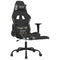 vidaXL Gaming Chair with Footrest Swivel Computer Chair Throne Recliner Armchair Office Bedroom Adjustable Black and Camouflage Fabric