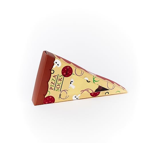 Urban Eccentric - Novelty Pizza Socks in a Box | Mens & Womens Socks, Pizza, 6-11