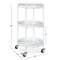 Kate and Laurel Celia Modern Glam 3-Tier Bar Cart, 14 x 14 x 28, White, Decorative Round Serving Cart with Lockable Wheels