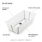 Stokke Flexi Bath X-Large, White - Spacious Foldable Baby Bathtub - Lightweight & Easy to Store - Convenient to Use at Home or Traveling - Best for Ages 0-6