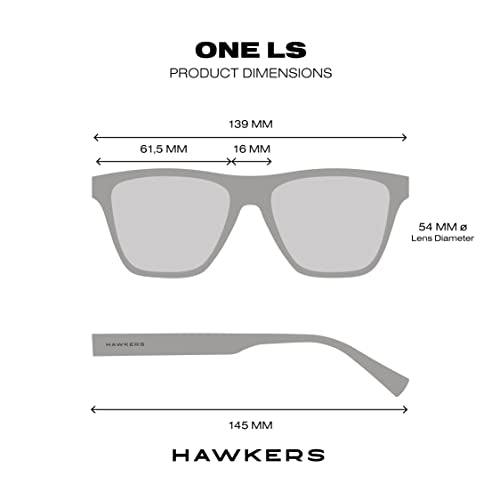 Hawkers Unisex Carbon Black Dark Sunglasses, Carbon Black Dark, 49 US