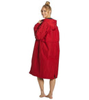 Sporti Comfort Fleece-Lined Swim Parka, Red Shell/ Charcoal Lining, Large