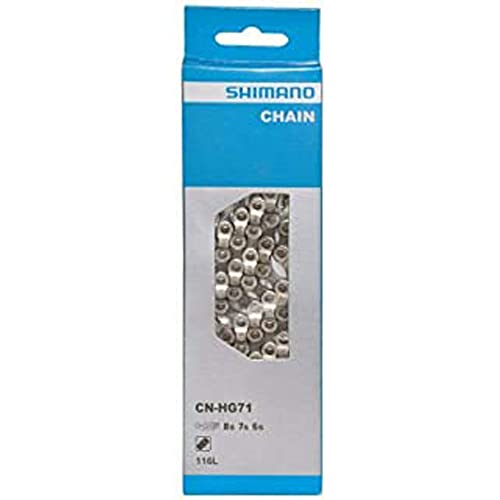 SHIMANO HG71 8/7/6-Speed Bicycle Chain W/SM-UG51 Quick Link - CN-HG71-I - ECNHG71T116Q