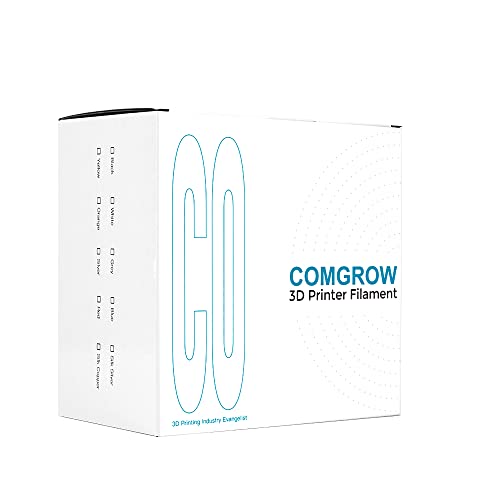 Comgrow Creality PLA 3D Printer Filament, Dimensional Accuracy +/- 0.02 mm, Black + White 1.75mm 2 Spools for Ender3 CR-10