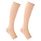 Open Toe Compression Socks Women Knee High Toeless Sleeve 20 30 mmHg for Shin Splints Varicose Veins XL beige-Type AlvinliteHome