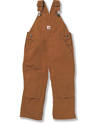 Carhartt Boys' Canvas Bib Overall, Carhartt Brown, 12 Months