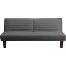 (Futon, Gray) - DHP Dillan Convertible Futon Couch Bed with Microfiber Upholstery and Wood Legs (Grey)