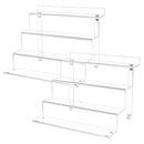 NIUBEE Acrylic Riser Display Shelf for Amiibo Funko POP Figures, Cupcakes Stand for Table,Cabinet, Countertops - 3-Tier, Clear (Large-2Pack)