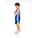2 Piece Kids Basketball Kit for Teenagers Boys Gifts,Sleeveless Sport Kids Basketball Jersey Shirt,Cool Basketball Kids for 4-14 Years Old Kids, Blue, 6-8 Years