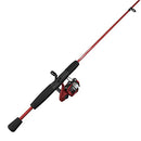 Zebco Slingshot Spinning Reel and Fishing Rod Combo, 6-Foot 2-Piece Fishing Pole, Size 20 Reel, Changeable Right- or Left-Hand Retrieve, Pre-Spooled with 8-Pound Zebco Cajun Line, Red