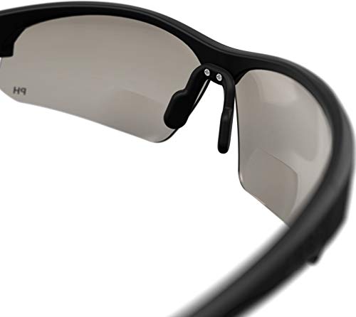 BBB Cycling BSG-59PH Impress Reader PH Sport Glasses with Interchangeable Lenses, Matt Black (Diopter Value +2.5)