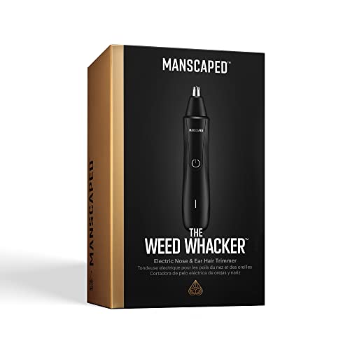 MANSCAPED™ The Weed Whacker™ Nose and Ear Hair Trimmer – 9,000 RPM Precision Tool with Rechargeable Battery, Wet/Dry, Easy to Clean, Hypoallergenic Stainless Steel Replacement blade