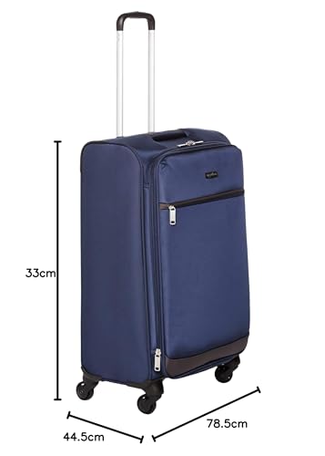 Amazon Basics Soft-Sided Luggage / Suitcase Travel Spinner with 4 Wheels - 74cm / 29 inches, Navy Blue