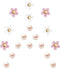 18Pcs Cute Daisy Flower Shoe Charms, Pearl Decoration Charms for Women Clog Sandals, Acrylic Flower Charms Accessories for Kids, Girls, Favors Gifts for Birthday, Party（White，Pink）
