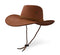 UltraKey Cowboy Hat, Sun Hat Faux Felt Leather Suede Travel Cap Western Hat Outdoor Sun Protect Brown