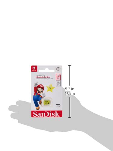 SanDisk Nintendo-Licensed Memory Card for Nintendo Switch MicroSDXC, 256GB, Up to 100MB/s, Red
