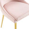 Modway Viscount Modern Accent Performance Velvet Dining Chair, Pink