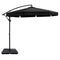 Instahut Umbrella Outdoor Umbrellas Cantilever Patio Sun Beach UV with Durable Base Black 3M