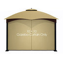 Tanxianzhe Gazebo Replacement Privacy Screen with Zipper Outdoor Universal Privacy Screen Panel Side Wall for 3x3m Gazebo (Khaki)