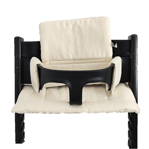 Shabany® High Chair Seat Cushion 100% Organic Cotton Classic Cushion Seat Cover High Chair Cushion 2-Piece Suitable for Stokke Tripp Trapp Children's High Chair Machine Washable Easy Attachment (Dances)