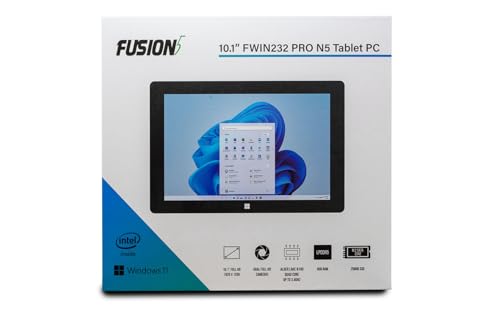 Fusion5 10.1" Windows 11 Home Full HD Tablet - FWIN232 PRO N5 Ultra Slim Windows Tablet PC - 8GB DDR5 RAM, 256GB SSD Storage, N100 Quad-Core CPU, FHD (1920x1200) Display, M.2 SATA Expandable Storage