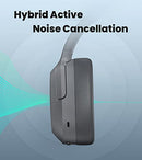 Edifier W820NB Hybrid Active Noise Cancelling Headphones - Hi-Res Audio - 49H Playtime - Comfortable Fit - Wireless Bluetooth Headphones for Travel, Flight, Train, Commute - Grey