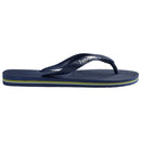 Havaianas Men's Brazil Logo Flip Flop Sandal, Navy Blue, 9-10