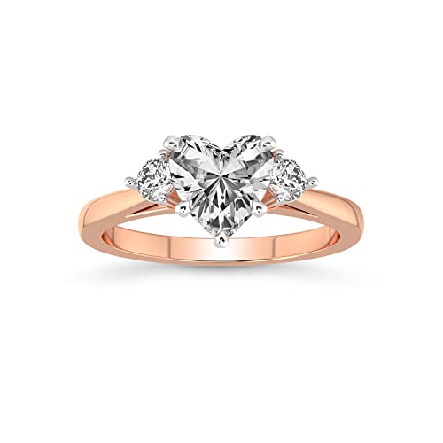 1 Carat - 3 Carat | IGI Certified Lab Grown Diamond Engagement Ring For Women | 14K Or 18K in White, Yellow Or Rose Gold | Lab Created Synthia Three Stone Diamond Engagement Ring | FG-VS1-VS2 Quality Friendly Diamonds Engagement Ring, 3.22 ct, Metal, Diam