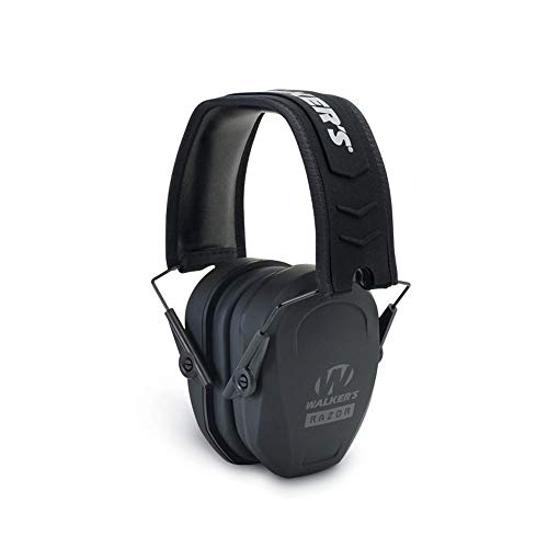 Walker's Razor Slim Passive GWP-RSMPAS Earmuff Ultra Low-Profile Earcups/black