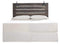 Signature Design by Ashley Drystan Rustic Panel Headboard ONLY with USB Charging Stations, King, Brown