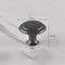 ZARSIO 10PCS Top Ring Round Cabinet Knobs Stainless Steel Drawer Knobs Cupboard Wardrobe Hardware Matte Black, Diameter 1.06 inch