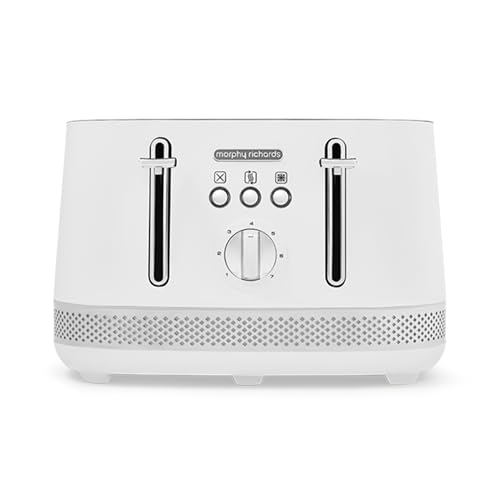 Morphy Richards Illumination Bread Toaster 4 Slice Electric 2 Wide Slots White