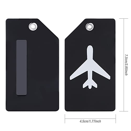 Staiko 5 Pcs Silicone Luggage Tags with Name ID Card and Stainless Steel Loop,Travel Bag Tags Suitcase Labels Perfect to Quickly Spot Luggage Suitcase