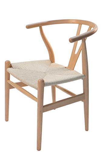 SK Designer Living Replica Hans Wegner Wishbone Chair - Natural