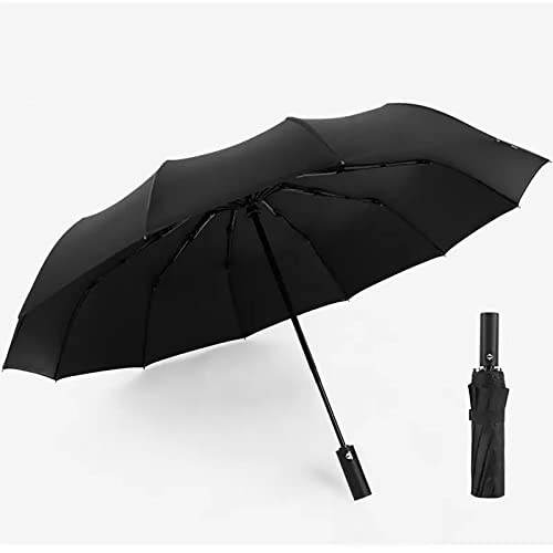 iEDS Windproof Travel Umbrella,Automatic Opening And Closing,Compact, Sturdy, and Lightweight,Sun Umbrella UV Protection,Large Rain Folding Umbrella 12 ribs (Black)