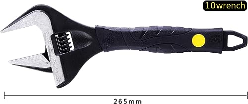Zeguard Sharp-tec Adjustable Spanner Set, Wide Jaw Opening Adjustable Wrench, Plumbing Tools for Plumbers, 6"+8"+10"+12"