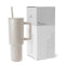 Simple Modern 1180ml Tumbler with Handle and Straw Lid | Insulated Reusable Stainless Steel Water Bottle Travel Mug Iced Coffee Cup | Valentines for Him Her | Trek Collection | 1180ml | Almond Birch