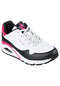 Skechers Women's Uno - Back Lit Sneaker, White/Neon Pink, US 7