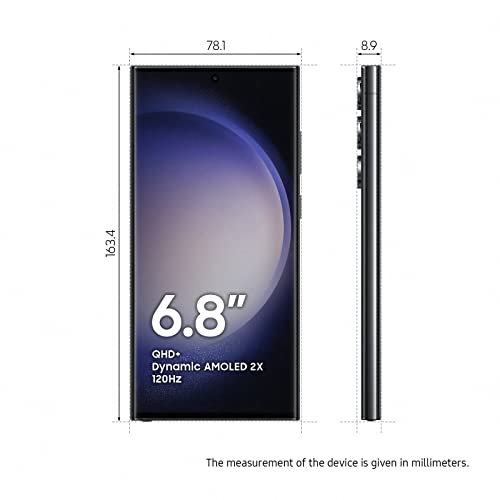 SAMSUNG Galaxy S23 Ultra Cell Phone, Factory Unlocked Android Smartphone, 256GB Storage, 200MP Camera, Night Mode, Long Battery Life, Adaptive Display, S Pen, 2023, Phantom Black