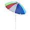 Yescom 6ft Rainbow Beach Umbrella UV Protection Sunshade with Tilt Sand Anchor Carry Bag Outdoor Camping Chair Parasol
